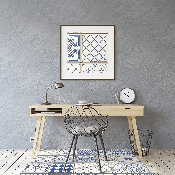Tapete para escritório Azulejos azuis