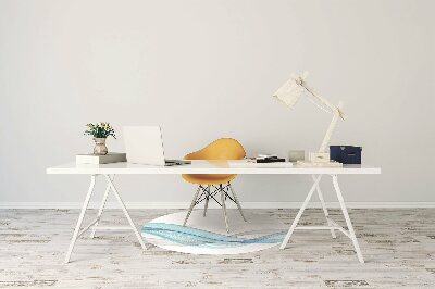 Tapete para cadeira de escritório Listras azuis e cinzas