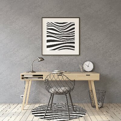 Tapete escritório Ondas pretas e brancas