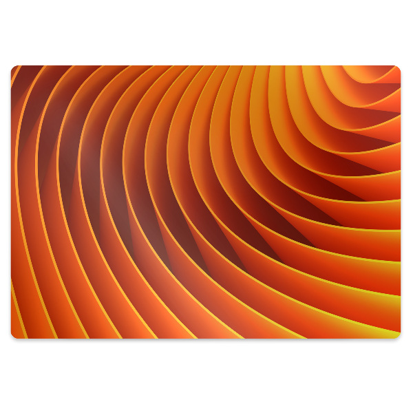 Tapete para escritório Ondas laranja