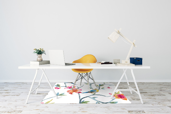 Tapete para cadeira de escritório Flores