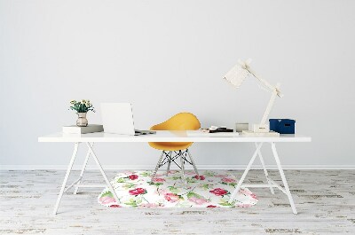 Tapete escritório flores vermelhas
