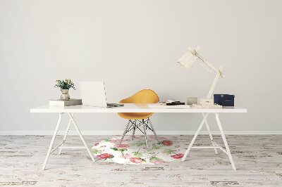 Tapete escritório flores vermelhas