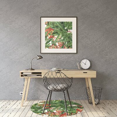 Tapete para cadeira de escritório Flores exóticas