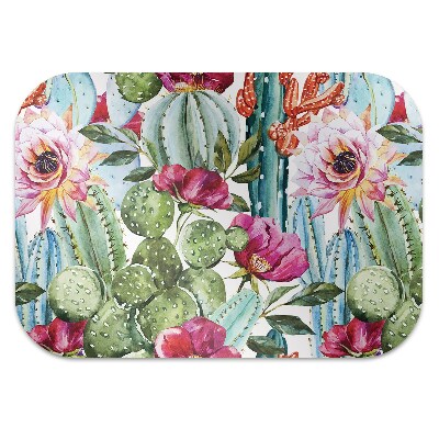 Tapete para cadeira de escritório Flores de cacto