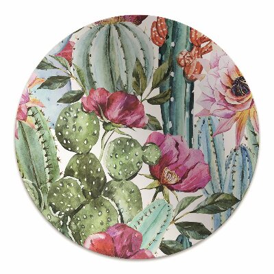 Tapete para cadeira de escritório Flores de cacto
