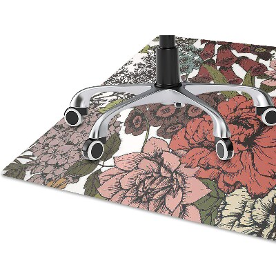 Tapete para cadeira de escritório Flores de outono
