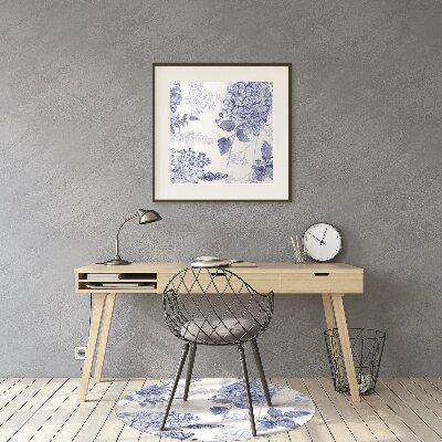 Tapete para escritório Hortênsia azul