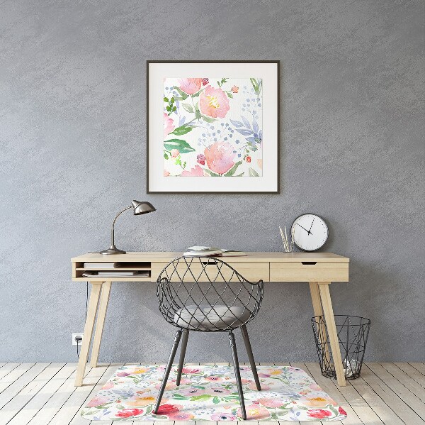 Tapete escritório Flores em tons pastel