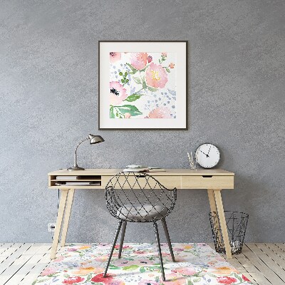 Tapete escritório Flores em tons pastel