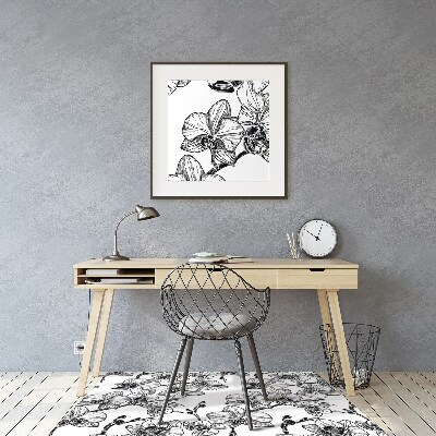 Tapete para cadeira de escritório Orquídeas