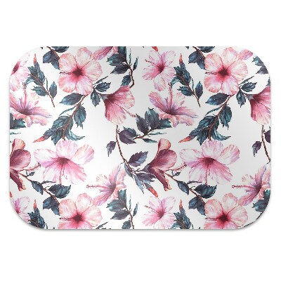 Tapete para cadeira de escritório Flores de hibisco