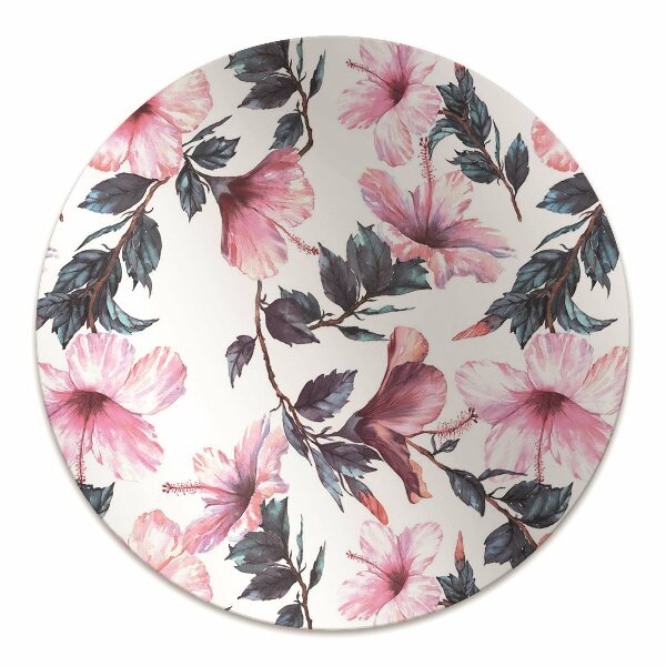 Tapete para cadeira de escritório Flores de hibisco