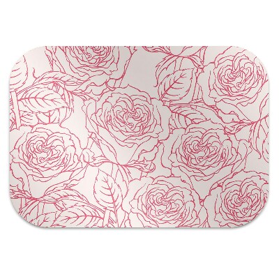 Tapete para cadeira de escritório Rabiscos de rosas