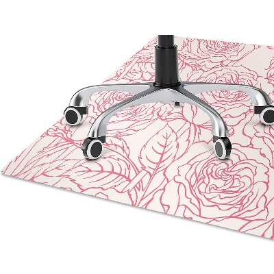 Tapete para cadeira de escritório Rabiscos de rosas