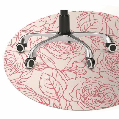 Tapete para cadeira de escritório Rabiscos de rosas