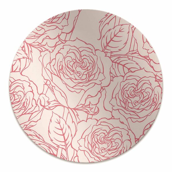 Tapete para cadeira de escritório Rabiscos de rosas