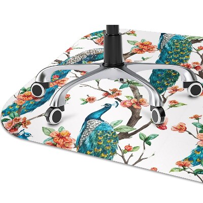 Tapete para escritório Pavões e flores