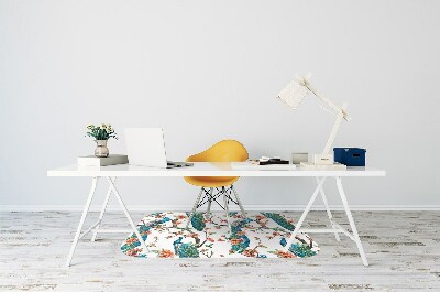 Tapete para escritório Pavões e flores