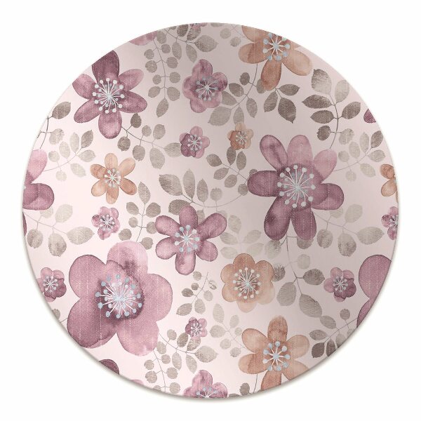 Tapete escritório flores cor de rosa