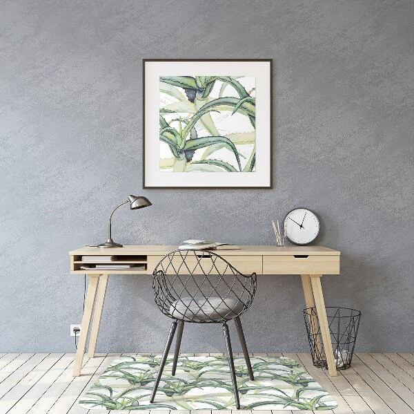 Tapete para cadeira de escritório Pintura de aloe vera