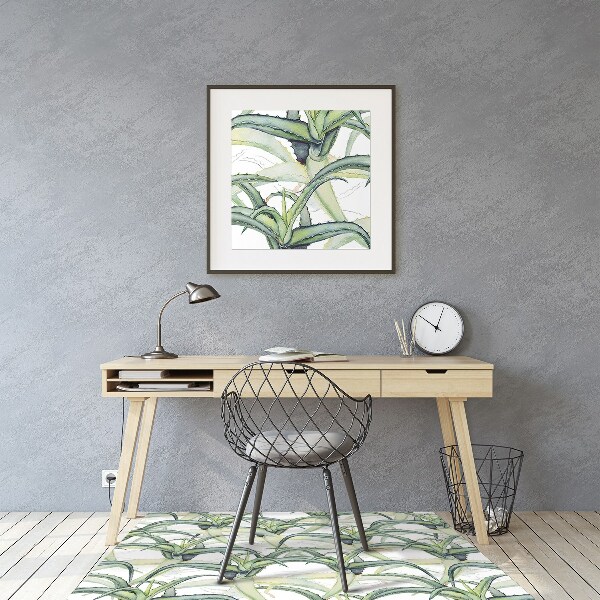 Tapete para cadeira de escritório Pintura de aloe vera