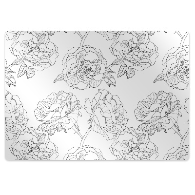 Tapete para escritório Rosas desenhadas