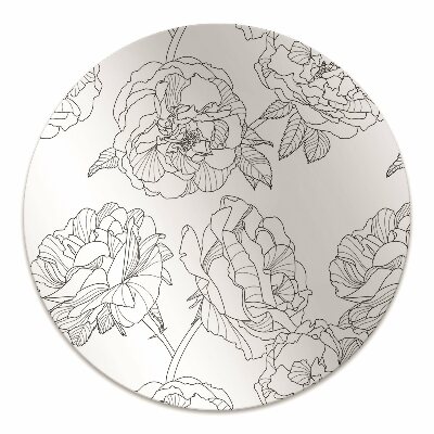 Tapete para escritório Rosas desenhadas