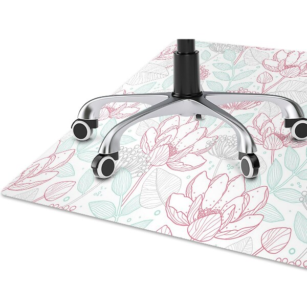 Tapete escritório Contornos de flores