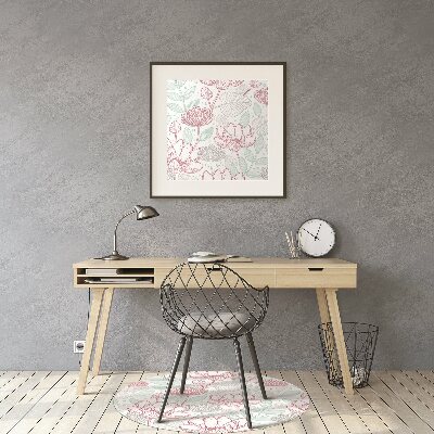 Tapete escritório Contornos de flores