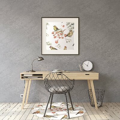 Tapete para cadeira de escritório Pássaros em um galho