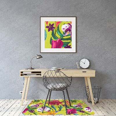Tapete para cadeira de escritório Jardim Pintado