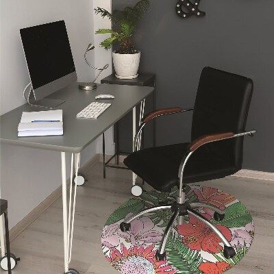 Tapete para cadeira de escritório Flores coloridas