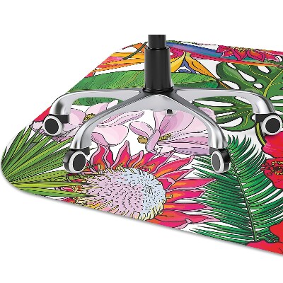Tapete para cadeira de escritório Flores coloridas