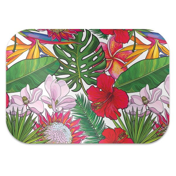 Tapete para cadeira de escritório Flores coloridas
