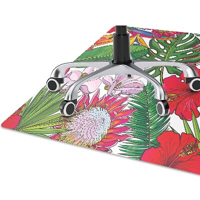 Tapete para cadeira de escritório Flores coloridas