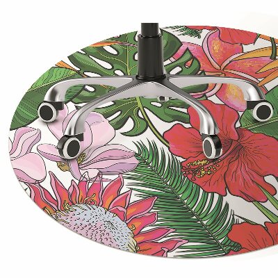 Tapete para cadeira de escritório Flores coloridas