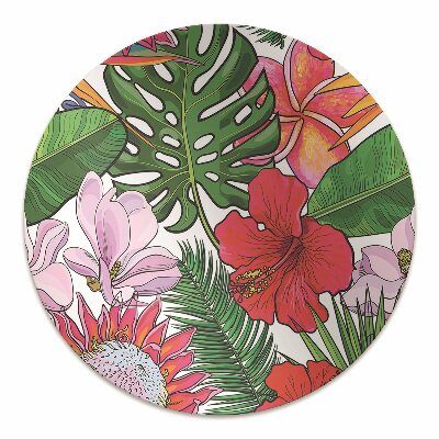 Tapete para cadeira de escritório Flores coloridas
