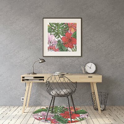 Tapete para cadeira de escritório Flores coloridas