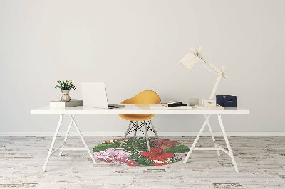 Tapete para cadeira de escritório Flores coloridas