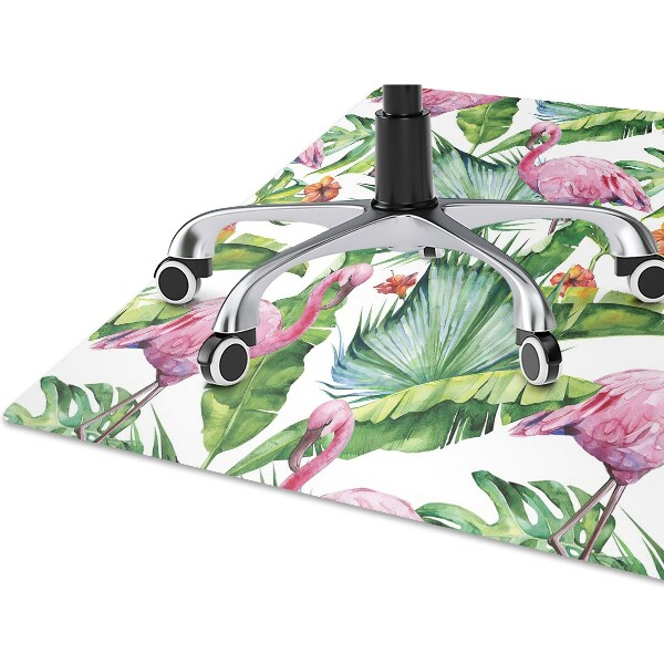 Tapete para escritório Folhas e Flamingos