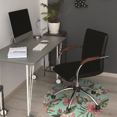 Tapete para cadeira de escritório Folhas e flores