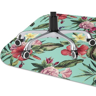 Tapete para cadeira de escritório Folhas e flores