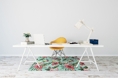 Tapete para cadeira de escritório Folhas e flores