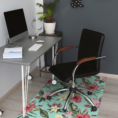 Tapete para cadeira de escritório Folhas e flores