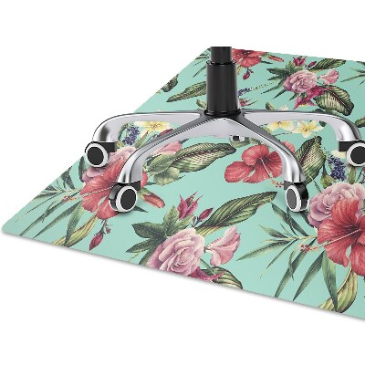 Tapete para cadeira de escritório Folhas e flores