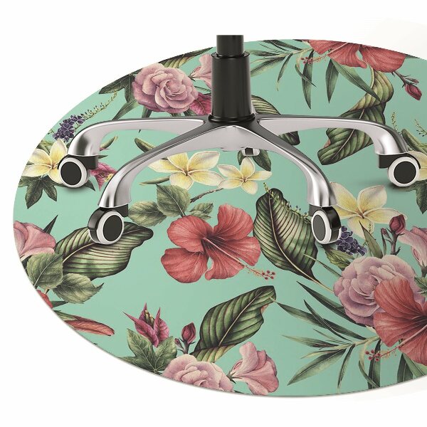 Tapete para cadeira de escritório Folhas e flores