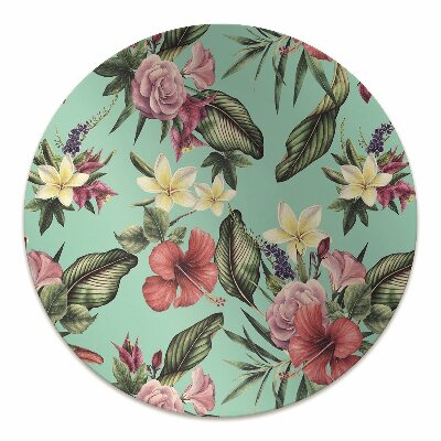Tapete para cadeira de escritório Folhas e flores