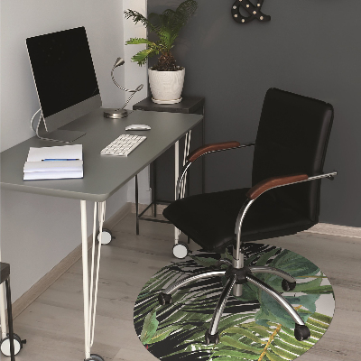 Tapete para cadeira de escritório Folhas tropicais