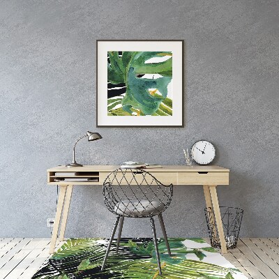 Tapete para cadeira de escritório Folhas tropicais